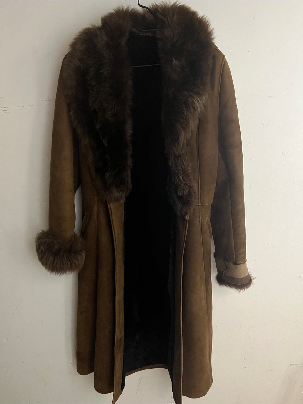 Vintage Full-length Shearling Sheepskin Coat